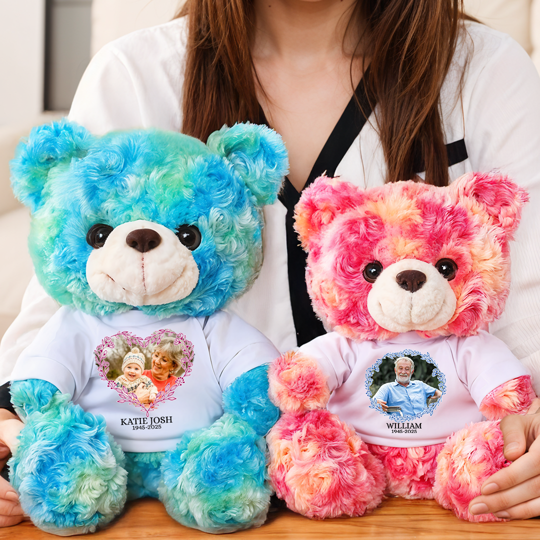 Custom Photo - Furry Bear With Personalized Photo Shirt