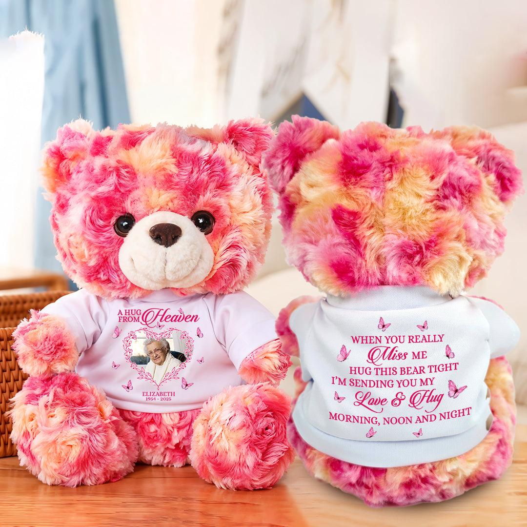 Hug This Memorial Bear - Teddy Bear With Personalized Photo Shirt