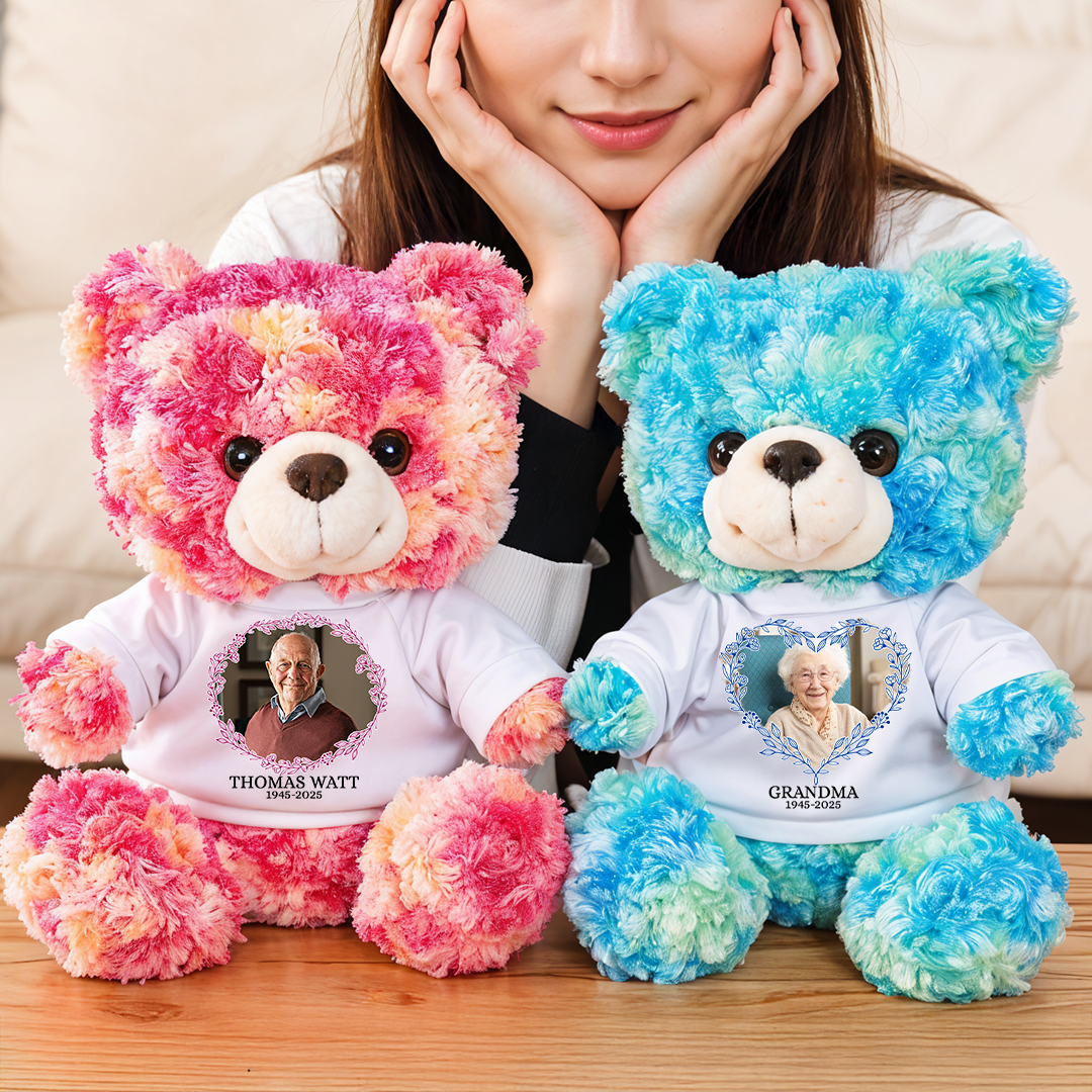 Custom Photo - Furry Bear With Personalized Photo Shirt
