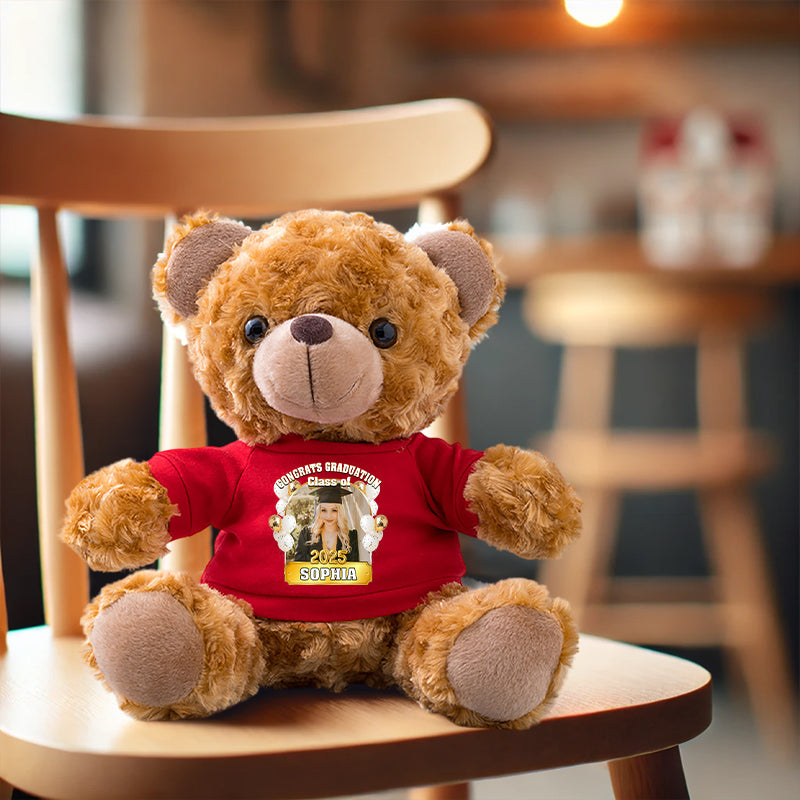 Class Of 2025 Congrats Graduate - Teddy Bear With Personalized Shirt