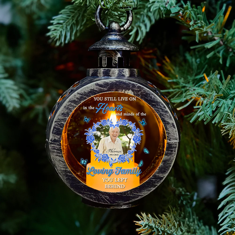 Custom Christmas LED Lantern - Personalized Loving Family - In Loving Memories Lamp Decoration
