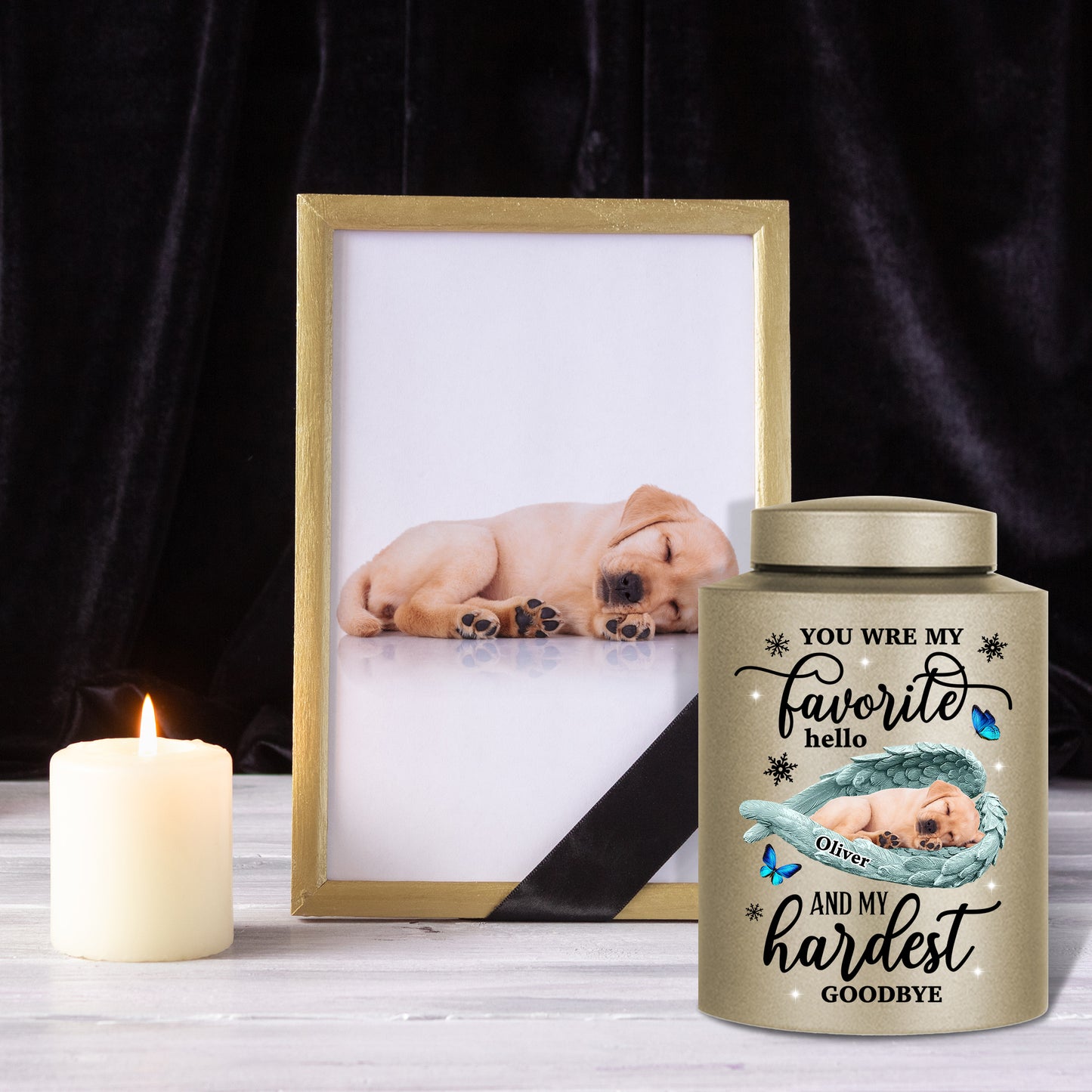 You Were My Favorite Hello and My Hardest Goodbye - Keepsake Urn for Ashes - Stainless Steel Urns