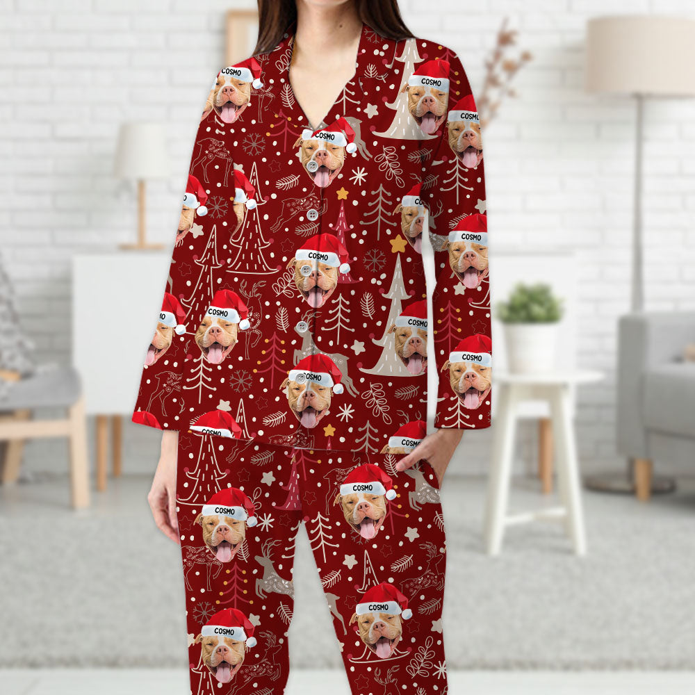 Personalized Photo Christmas Pajama Set - Xmas Holiday Pajama Set - Christmas Gift