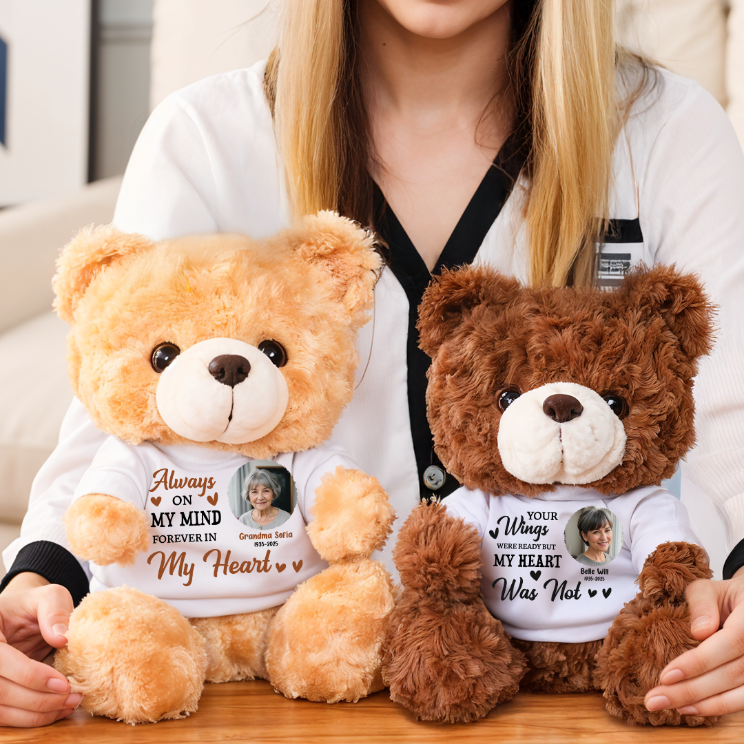 Hug This Bear - Furry Bear With Personalized Photo Shirt