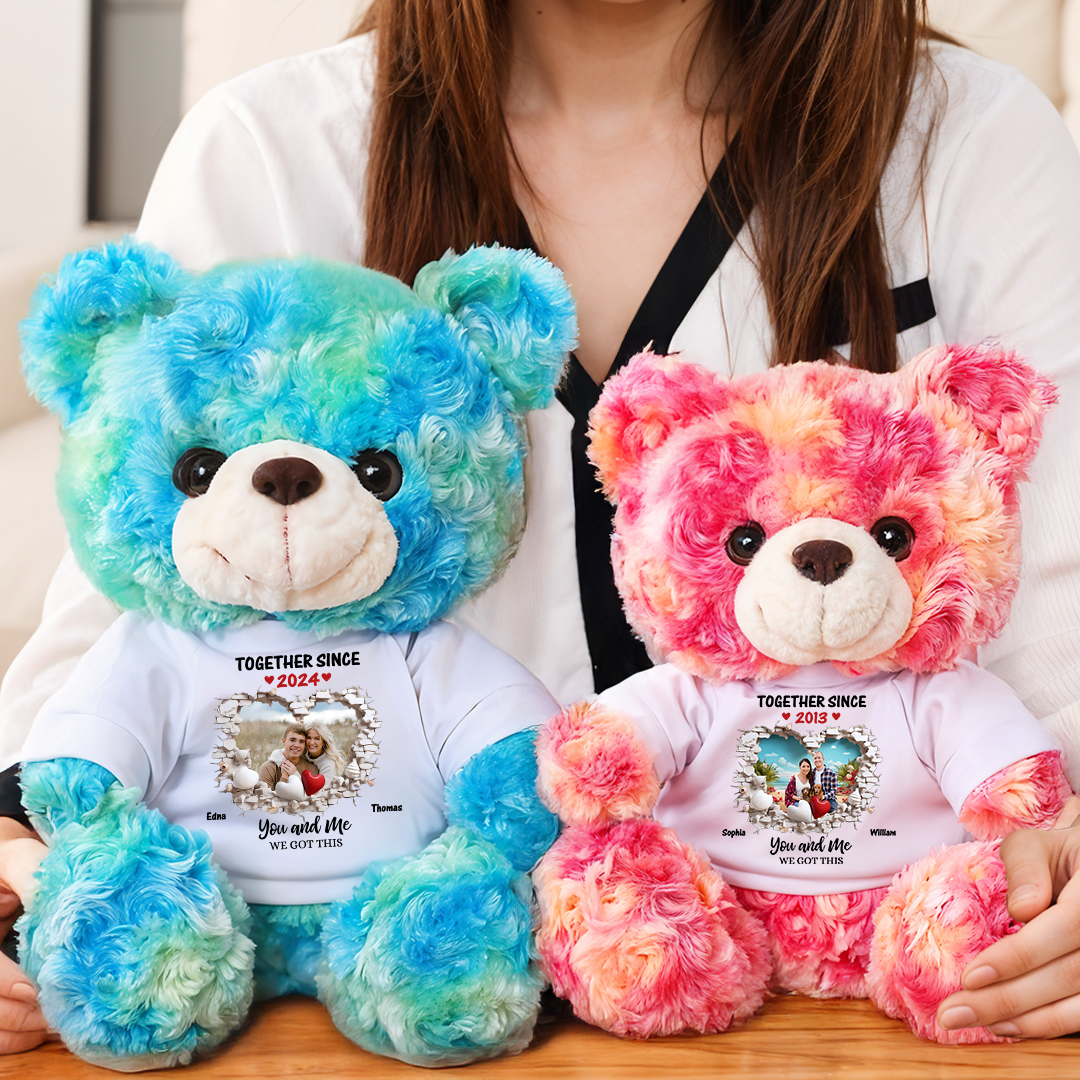 You And Me We Got This - Teddy Bear With Personalized Photo Shirt