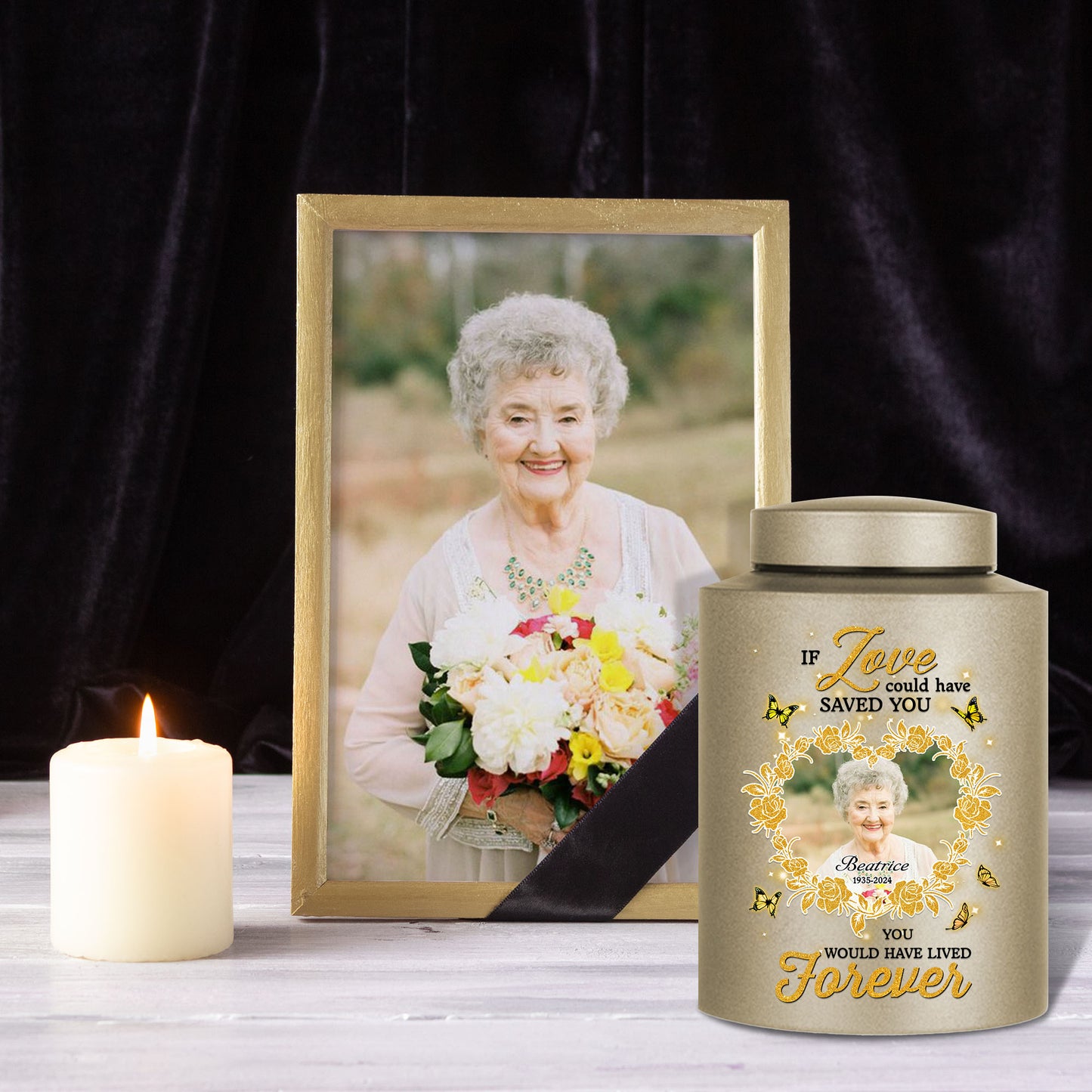 If Love Could Have Saved You - In Loving Memories - Keepsake Urn for Ashes - Stainless Steel Urns