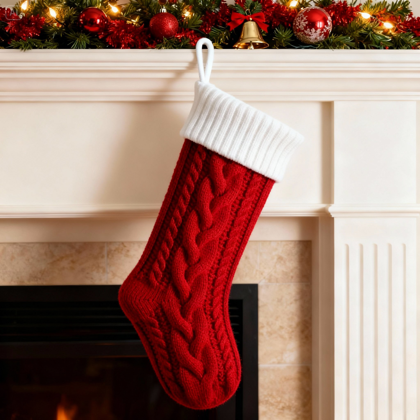 Personalized Letter Name Christmas Ornament, Alphabet Ornament With Christmas Stocking