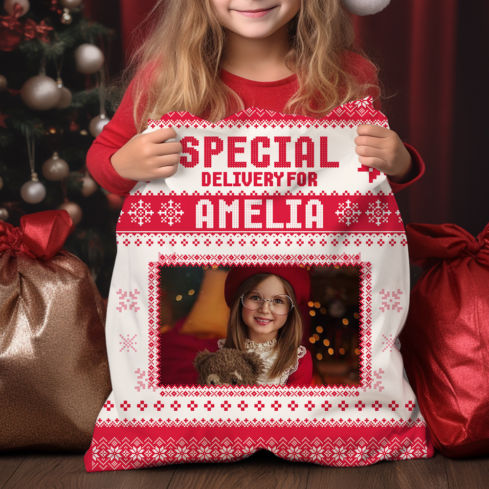 Custom Name Christmas Bag - Personalized Christmas Gift Bag for Kids and Adults - Santa Bag Christmas