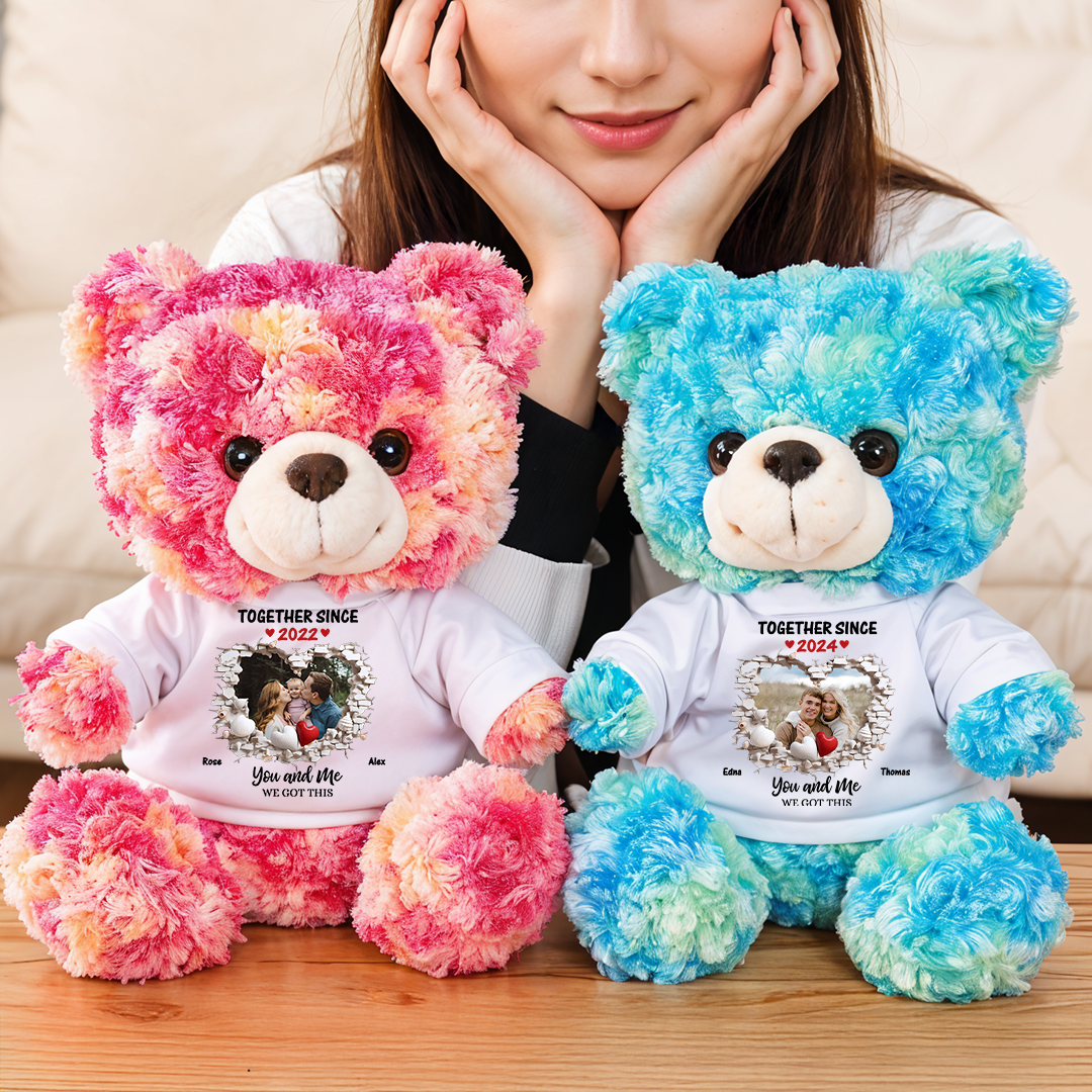 You And Me We Got This - Teddy Bear With Personalized Photo Shirt