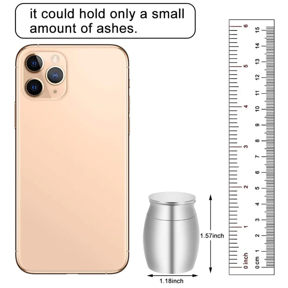 Mini Keepsake Urn for Ashes - You Left Pawprints In My Heart - But My Heart was Not