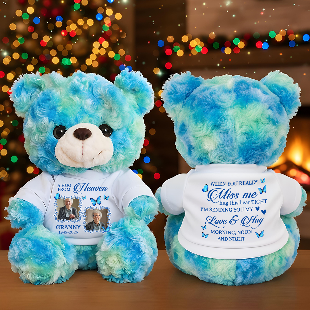 A From Heaven Custom Photos - Teddy Bear With Personalized Photo Shirt ...