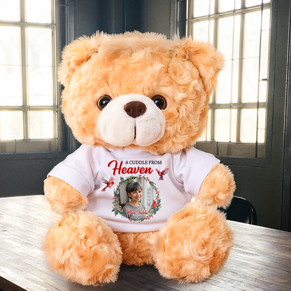 A Cuddle From Heaven - Teddy Bear With Personalized Photo Shirt