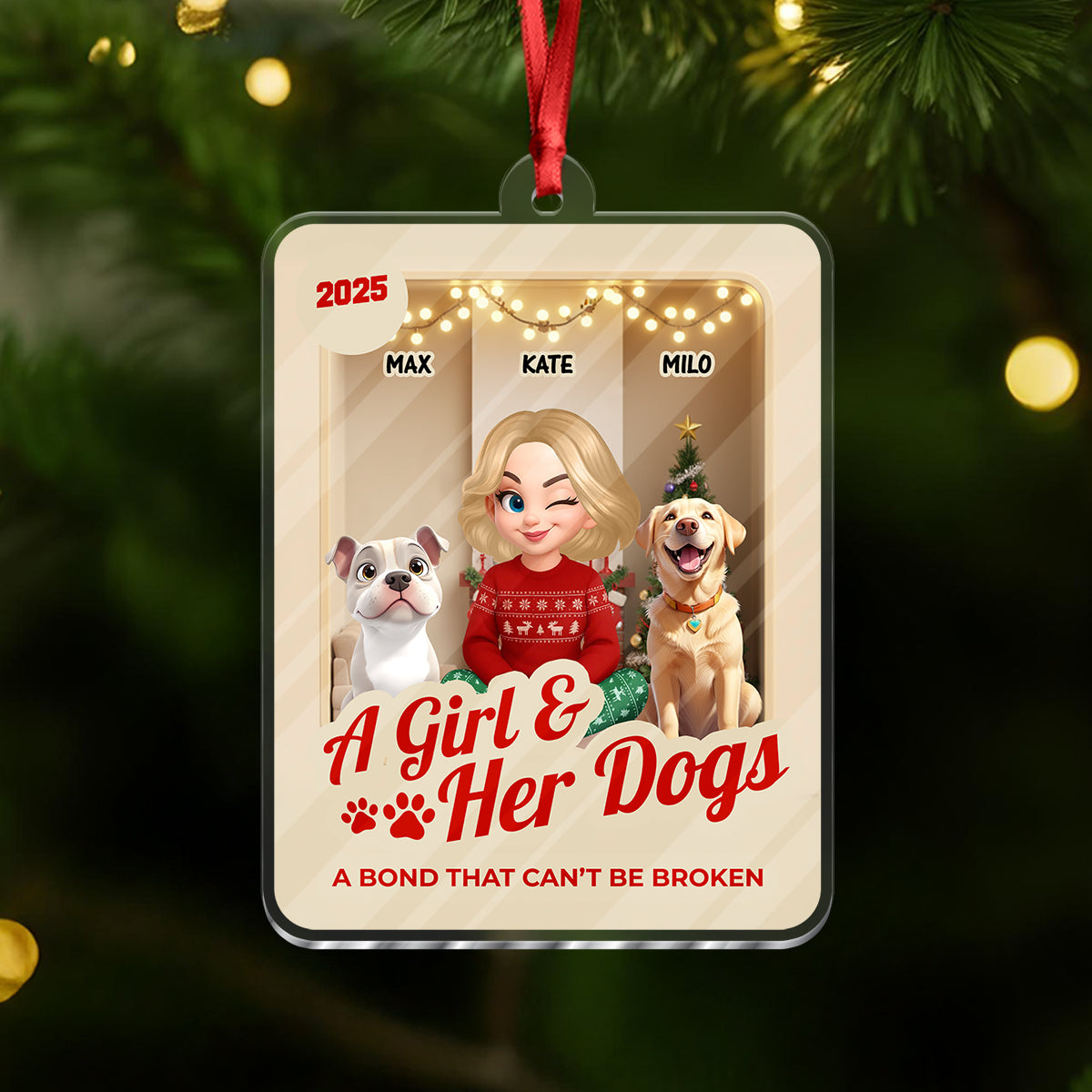 A Bond That Can't Be Broken - Personalized Custom Acrylic Ornament