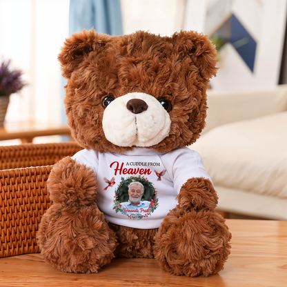 A Cuddle From Heaven - Teddy Bear With Personalized Photo Shirt