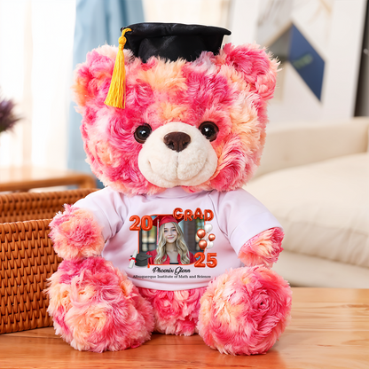 2025 Grad Bear With Cap - Teddy Bear With Personalized Shirt