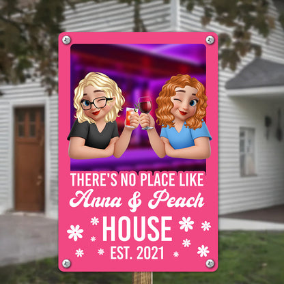 There's No Place Like My House - Personalized Custom Metal Sign