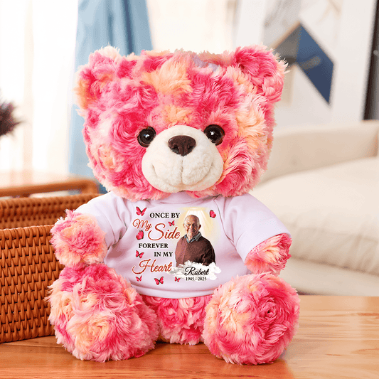 Your Wings Were Ready Memorial Bear - Teddy Bear With Personalized Photo Shirt