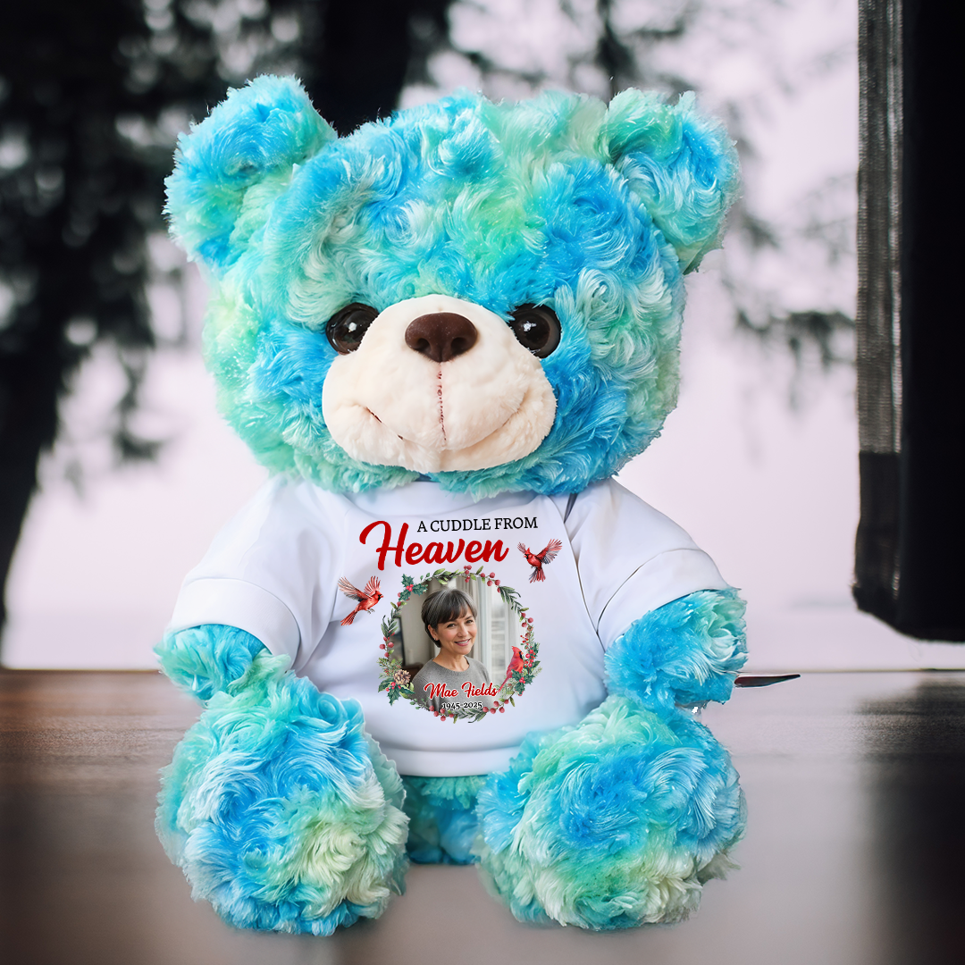 A Cuddle From Heaven - Teddy Bear With Personalized Photo Shirt