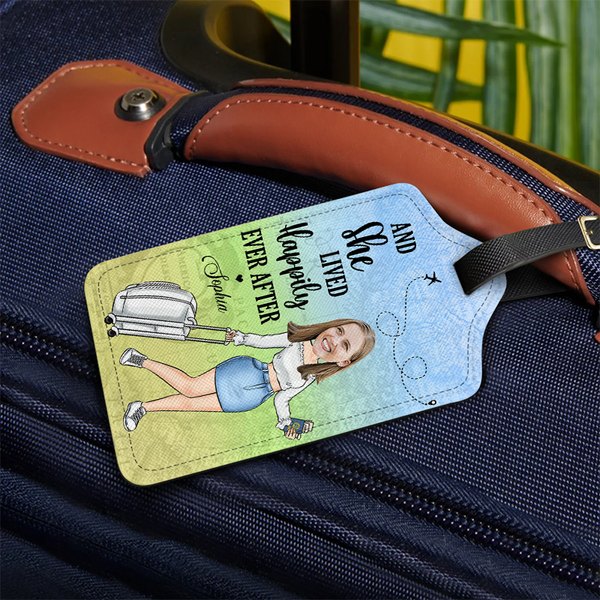 Personalized Luggage Tag Luggage Bag Tags Just a Girl Who Loves Tr EvridWear UK