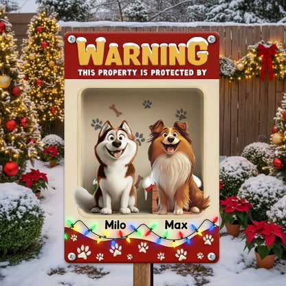 Professionally Protected By Dogs - Personalized Custom Metal Sign