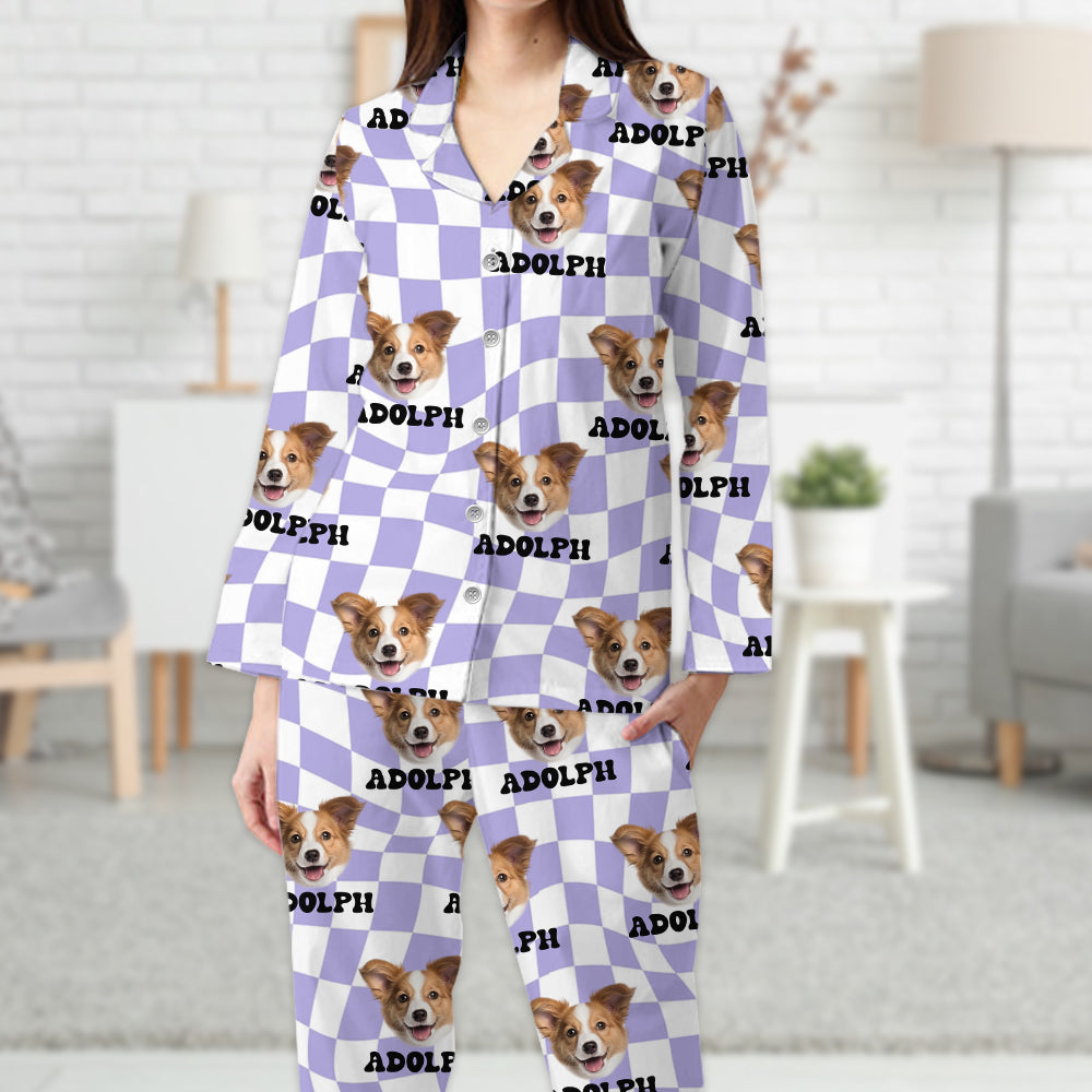 Custom Photo Christmas Pajamas - Plaid Family Christmas Pajamas - Matching Christmas Pajamas Set