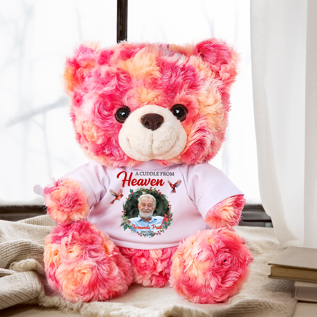 A Cuddle From Heaven - Teddy Bear With Personalized Photo Shirt