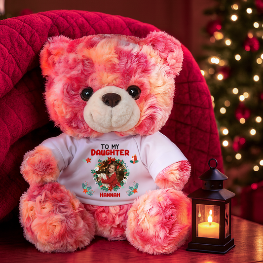 I Filled It With My Wishes - Teddy Bear With Personalized Photo Shirt
