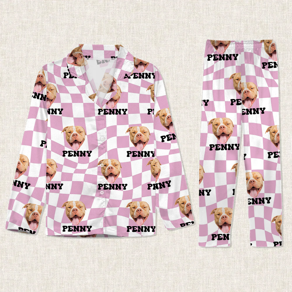 Custom Photo Christmas Pajamas - Plaid Family Christmas Pajamas - Matching Christmas Pajamas Set