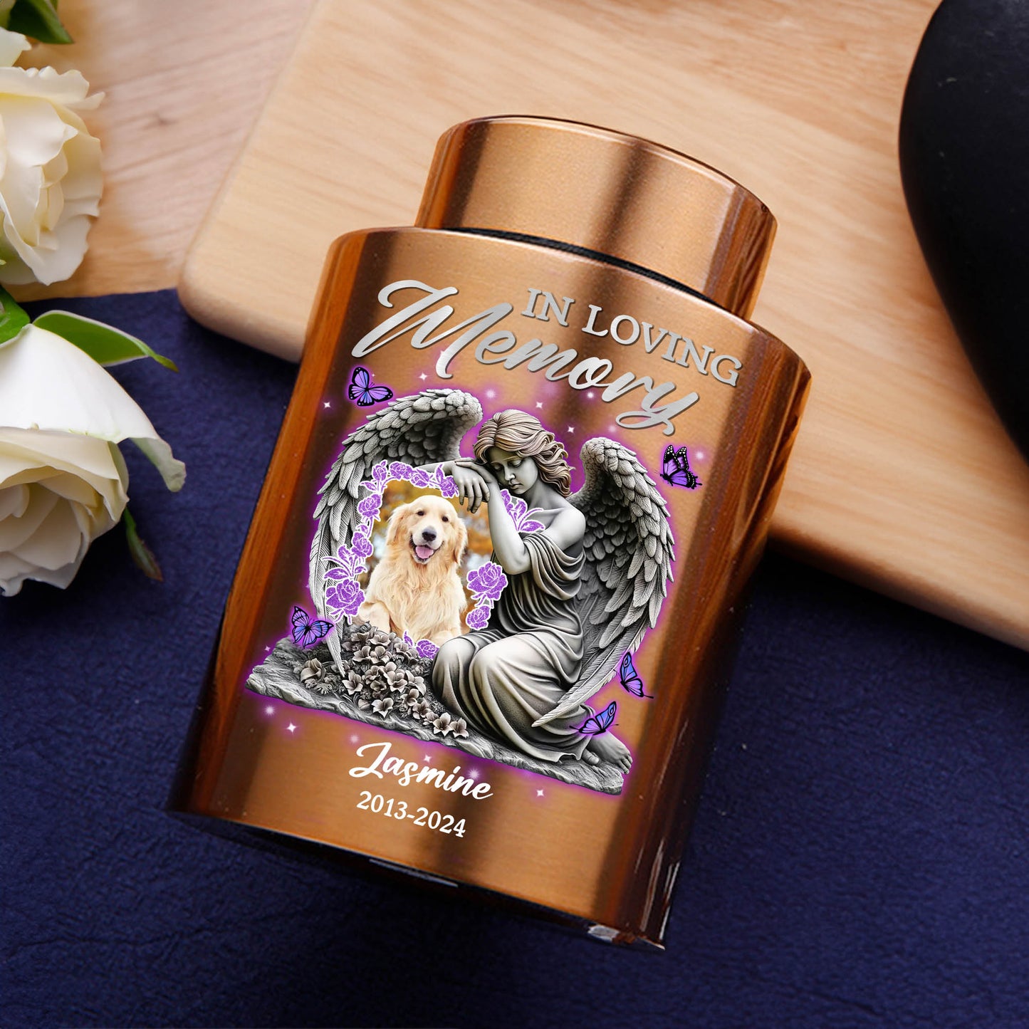 Angle In Loving Memory - In Loving Memories - Keepsake Urn for Ashes - Stainless Steel Urns