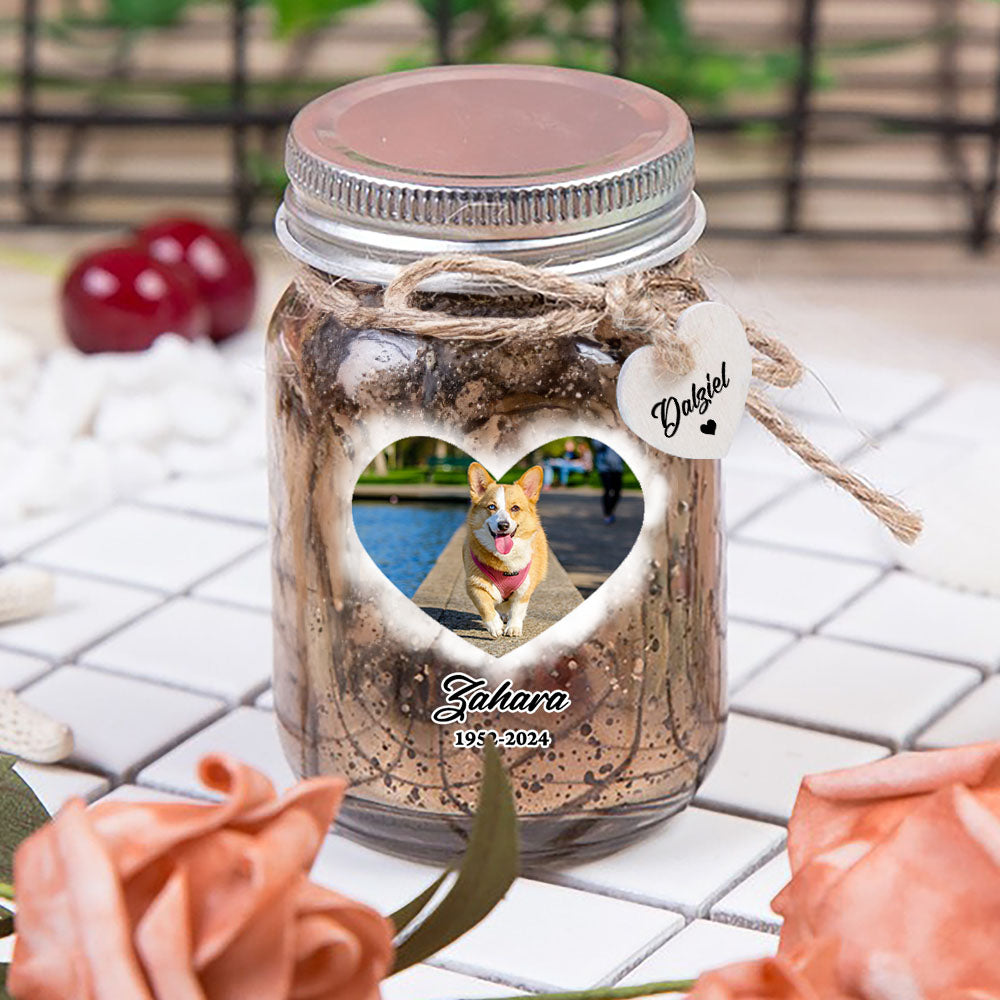 Personalized Mason Jar Light - Memorial Christmas Gifts for Family Members - Mason Jar Night light