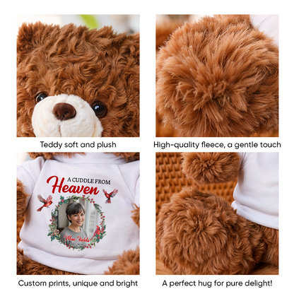 A Cuddle From Heaven - Teddy Bear With Personalized Photo Shirt