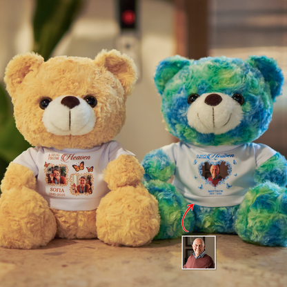 Hug This Memorial Bear - Teddy Bear With Personalized Photo Shirt