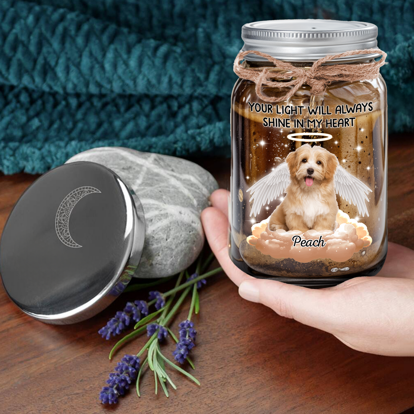 Your Light Will Always Shine Memorial Jar Light - Personalized Mason Jar Light