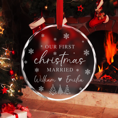 Personalized Our First Christmas Married Ornament - First Christmas Ornament