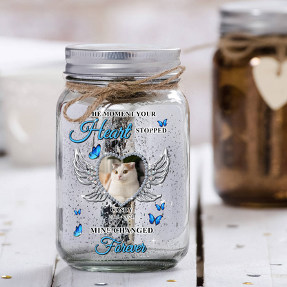 Once By My Side Forever In My Heart - Your Light Will Always Shine Memorial Jar Light - Personalized Mason Jar Light