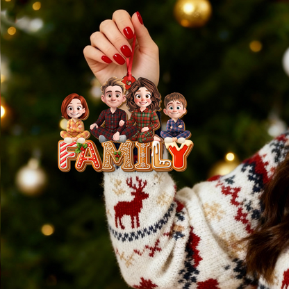 Our Family 2025 Merry Christmas - Wood Ornament 2 Layered