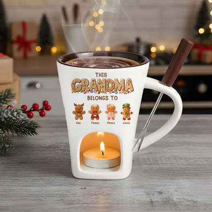 This Grandma Belongs To Hot Chocolate Fondue Mug – Custom Coffee Mug, Unique Christmas Gift