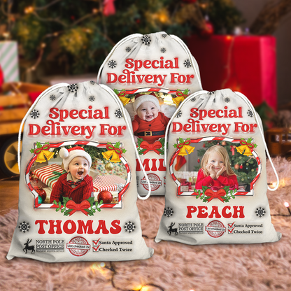 Personalized Special Delivery Christmas Bags - Custom 3D Inflated Presents Bag - Christmas Gift