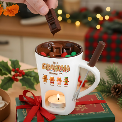 This Grandma Belongs To Hot Chocolate Fondue Mug – Custom Coffee Mug, Unique Christmas Gift