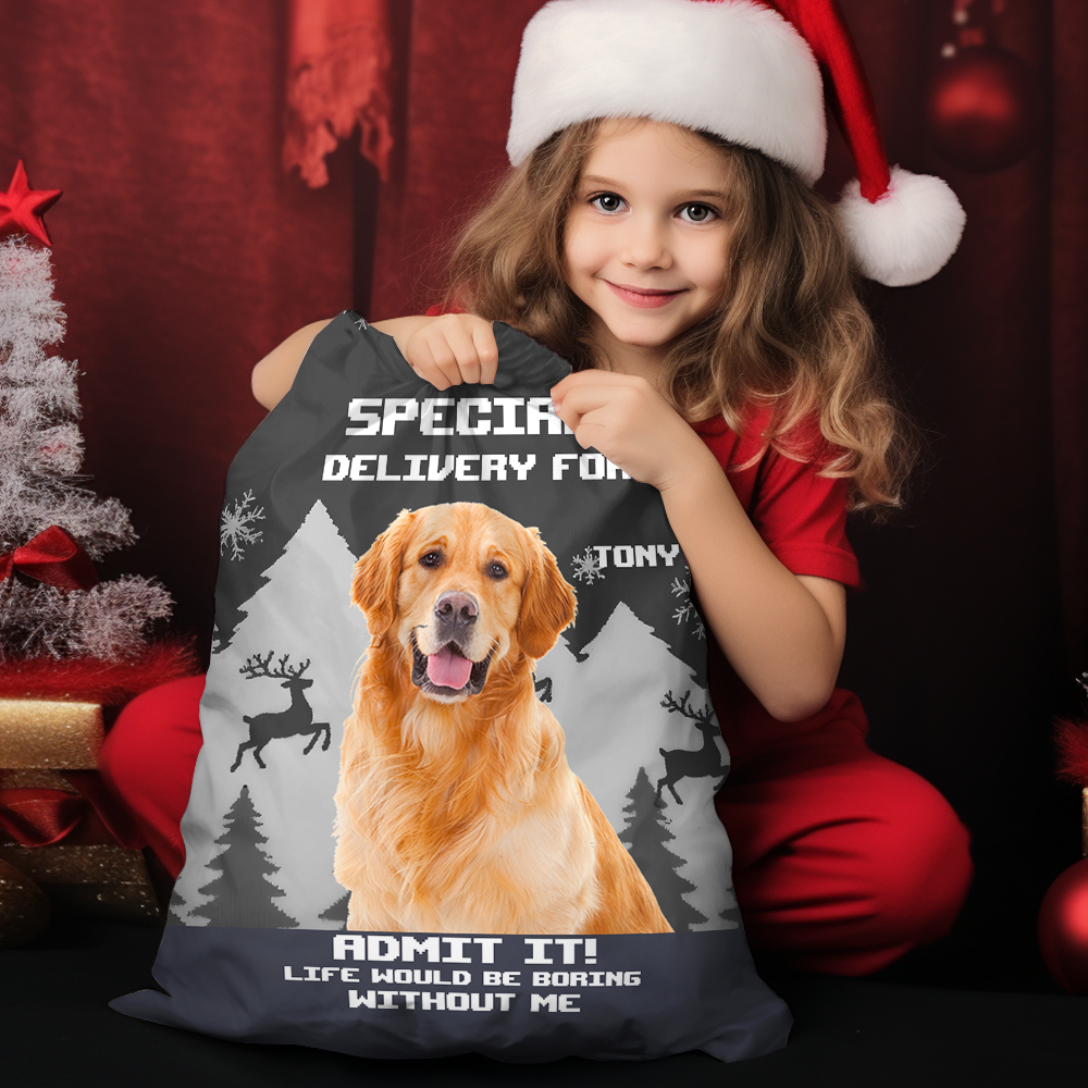 Christmas Boring Without Us Christmas Bag - Personalized Christmas Gift Bag for Kids and Adults