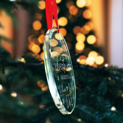 Personalized Our First Christmas Married Ornament - First Christmas Ornament