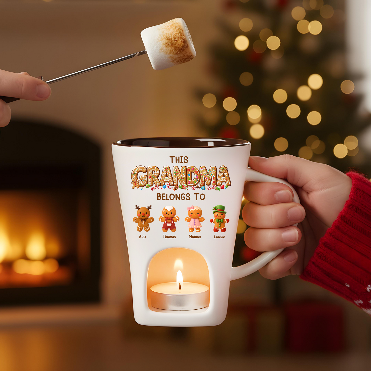 This Grandma Belongs To Hot Chocolate Fondue Mug – Custom Coffee Mug, Unique Christmas Gift
