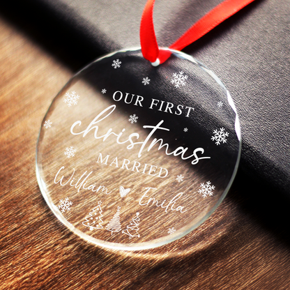 Personalized Our First Christmas Married Ornament - First Christmas Ornament