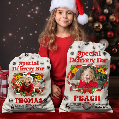 Personalized Special Delivery Christmas Bags - Custom 3D Inflated Presents Bag - Christmas Gift